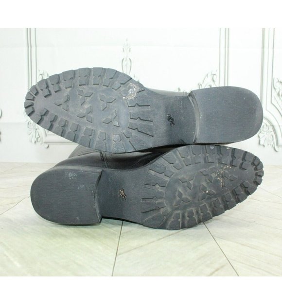 Kenneth Cole Think Ur Tough Black Leather Back Zip Tall Boots Size 6 M - Picture 9 of 9